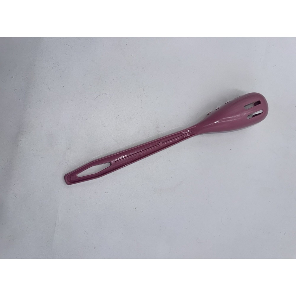 Vintage KING KRAFT Pasta Spoon Nylon Plastic Cooking Utensil Mauve Pink 11" - Picture 2 of 9